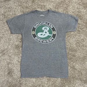 Brooklyn Brewery Big Logo Tee Shirt, Medium, Gray